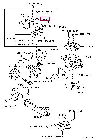 1235121010 Toyota Engine mount