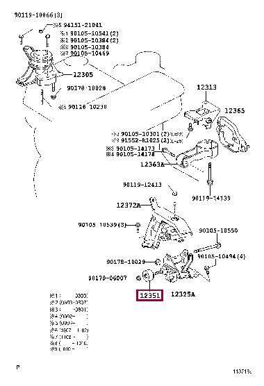 1235121100 Toyota Engine mount
