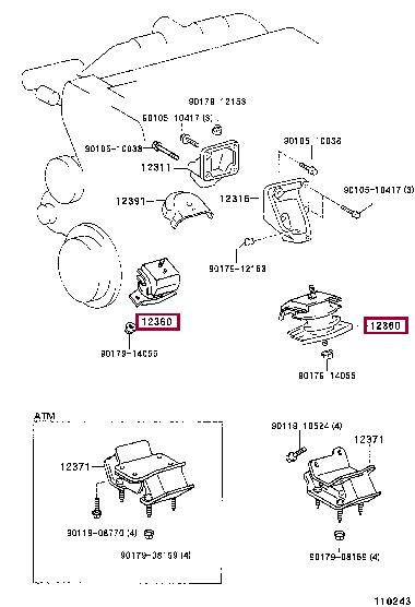 1236046020 Toyota Engine mount