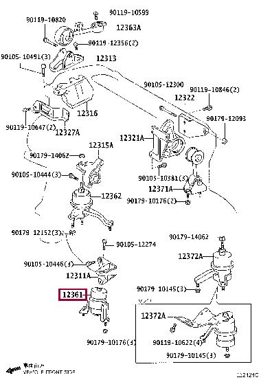 123610H060 Toyota Engine mount