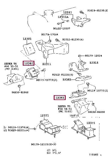 1236117080 Toyota Engine mount