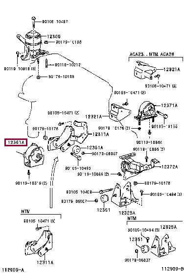 1236128160 Toyota Engine mount