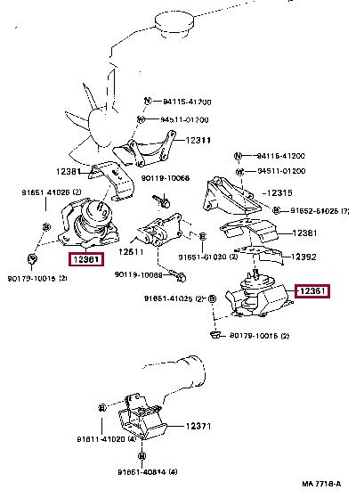 1236135070 Toyota Engine mount