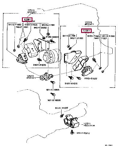 Toyota 12361-38110 Engine mount 1236138110