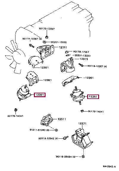 1236142050 Toyota Engine mount