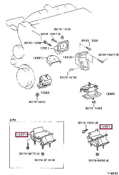 1237146030 Toyota Engine mount