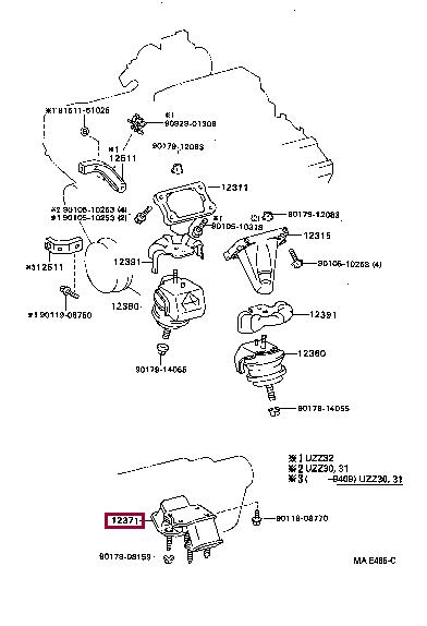 1237150030 Toyota Engine mount