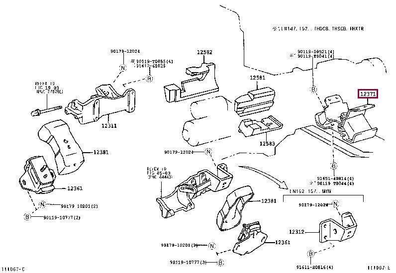 1237154180 Toyota Engine mount