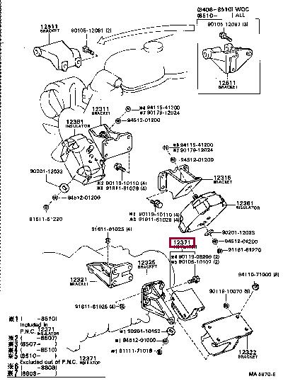 1237158040 Toyota Engine mount
