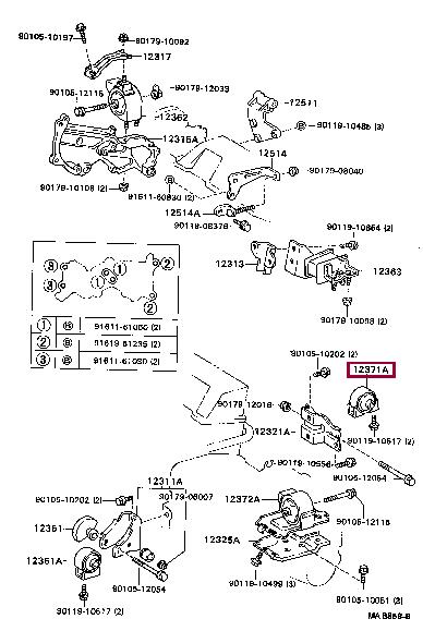 1237164091 Toyota Engine mount