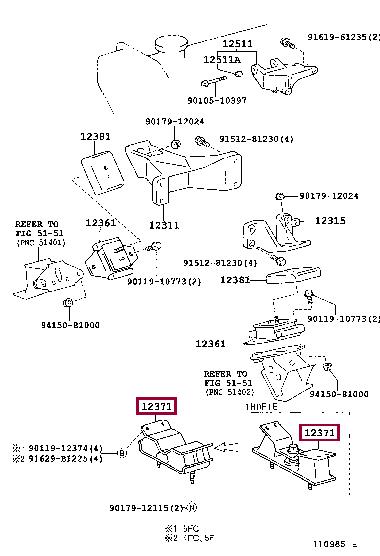 1237166080 Toyota Engine mount