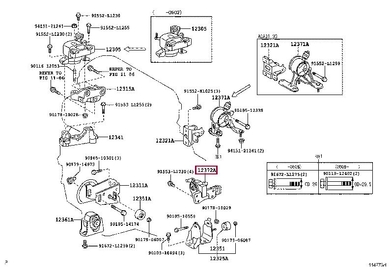 1237228342 Toyota Engine mount