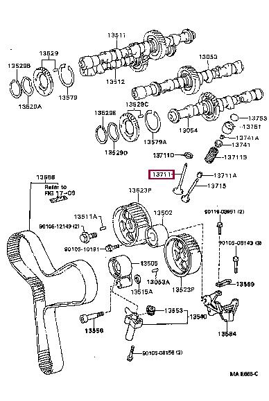 Toyota 13711-62030 Intake valve 1371162030