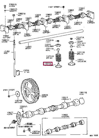 Toyota 13715-48010 Exhaust valve 1371548010