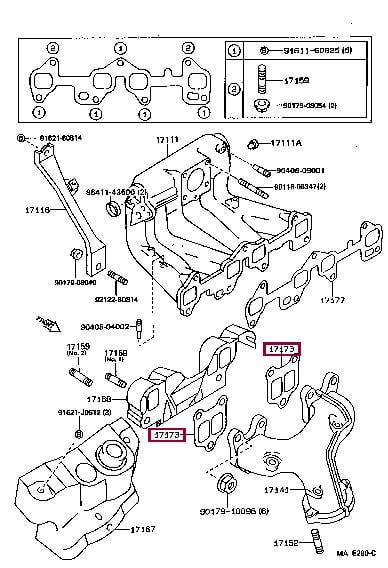 1717311021 Toyota Exhaust manifold gasket