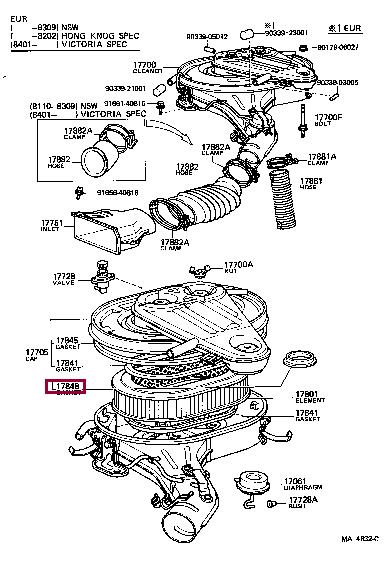 1784861020 Toyota Profiled gasket