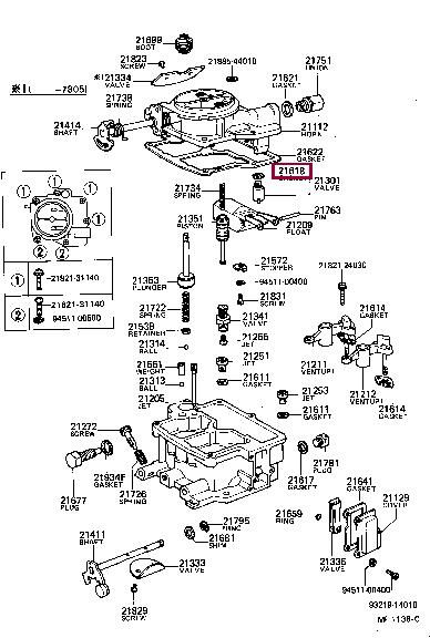 2161814010 Toyota Profiled gasket