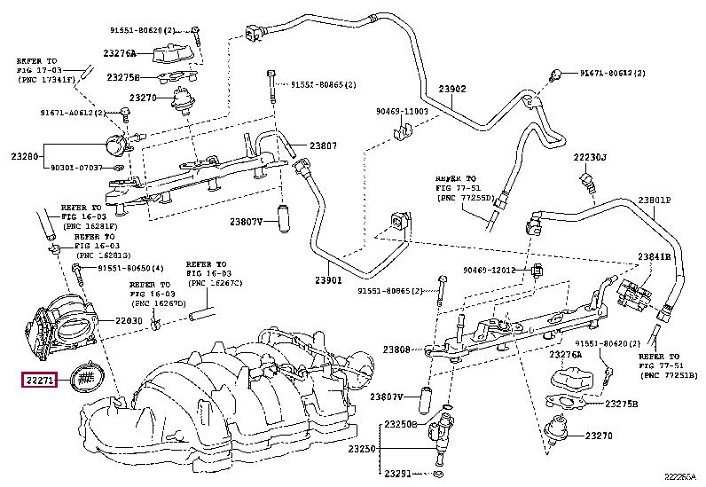 222710S020 Toyota GASKET THROTTLE BODY