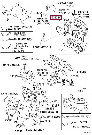 2227140020 Toyota GASKET THROTTLE BODY
