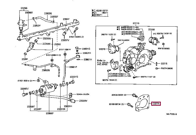 2227166010 Toyota GASKET THROTTLE BODY