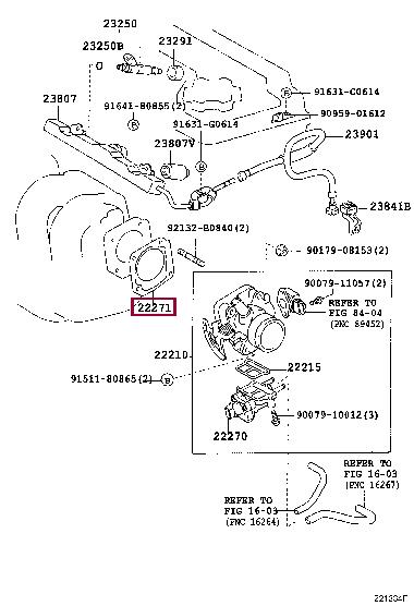 2227188600 Toyota GASKET THROTTLE BODY