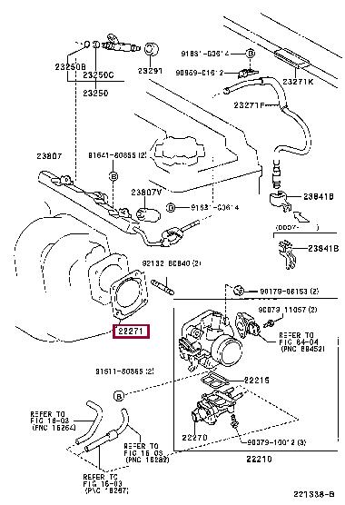 2227188602 Toyota GASKET THROTTLE BODY