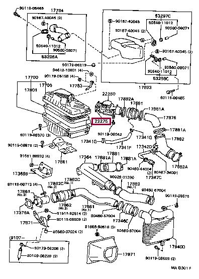 2227543010 Toyota Profiled gasket