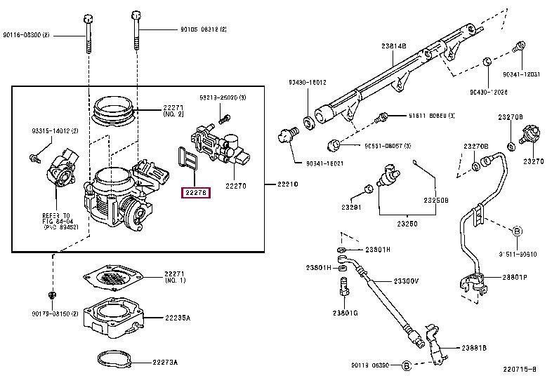 2227846020 Toyota Idle valve gasket