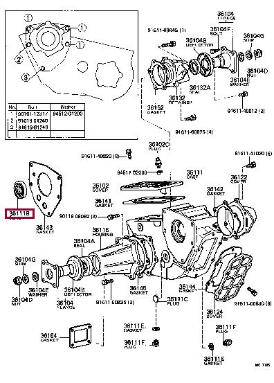 9031142014 Toyota Front crankshaft oil seal