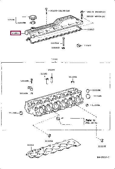 1120117020 Toyota COVER SUB-ASSY,