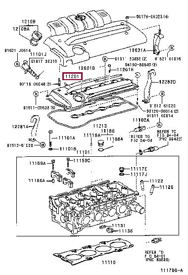 1120128022 Toyota COVER SUB-ASSY,