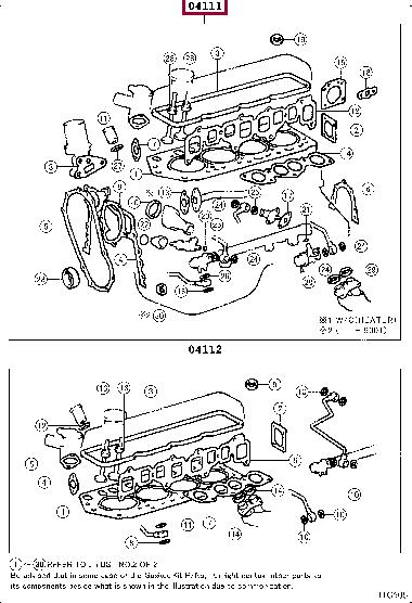 Toyota 04111-73035 Full Gasket Set, engine 0411173035