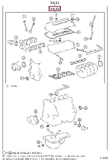 Engine head gasket Toyota OPA: 0411222182 Toyota Gasket Set, cylinder head