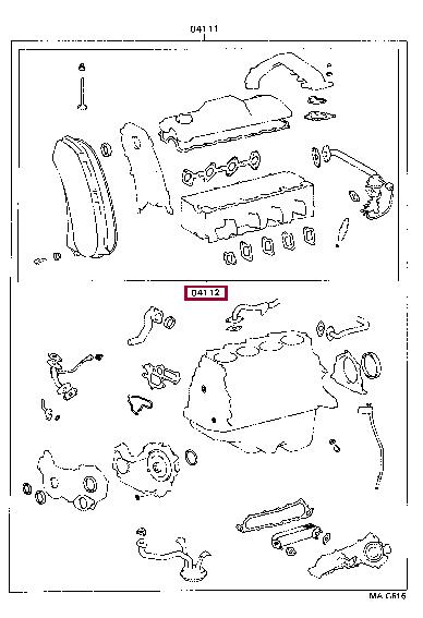 Toyota 04112-67020 Gasket Set, cylinder head 0411267020