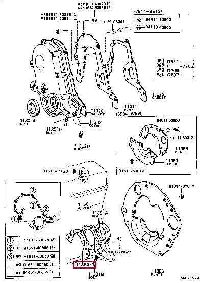 1138313010 Toyota Profiled gasket