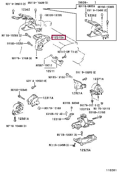 1231511051 Toyota Engine mount