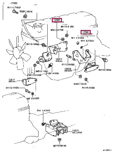 Toyota 12361-49125 Engine mount 1236149125