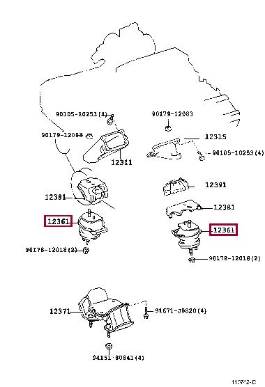 1236150111 Toyota Engine mount