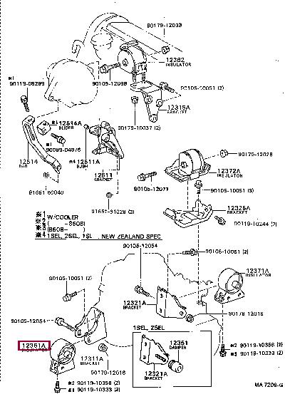 1236163030 Toyota Engine mount