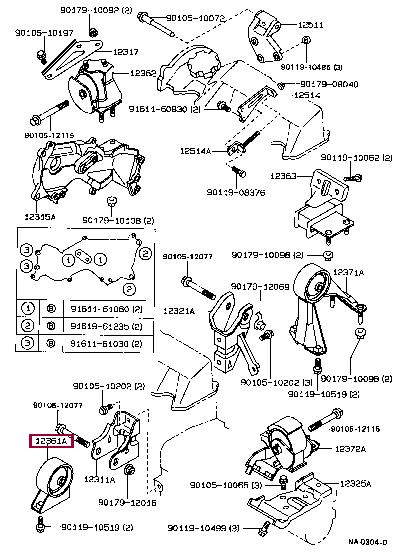 1236164170 Toyota Engine mount
