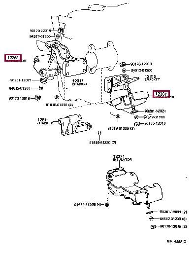 1236168010 Toyota Engine mount