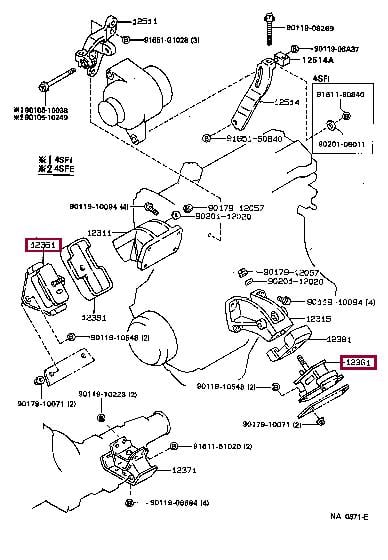 1236174090 Toyota Engine mount