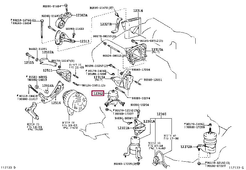 Toyota 12362-0A030 Engine mount 123620A030