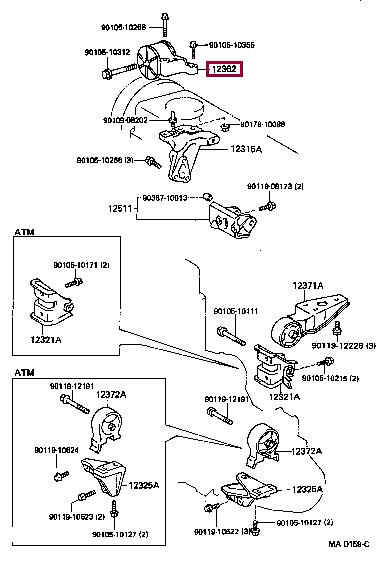 1236211110 Toyota Engine mount