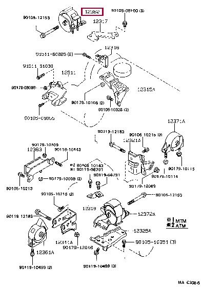1236216070 Toyota Engine mount