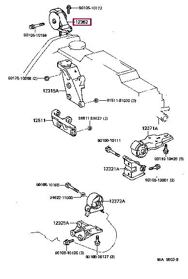 1236255020 Toyota Engine mount