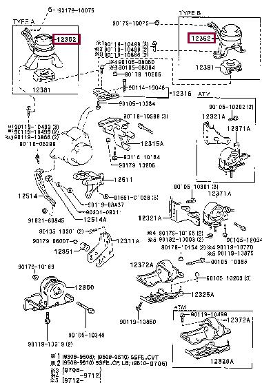 Toyota 12362-74330 Engine mount 1236274330