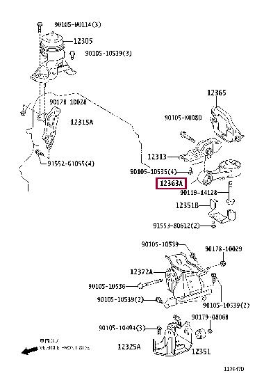 123630N010 Toyota Engine mount