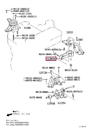 123630Q030 Toyota Engine mount