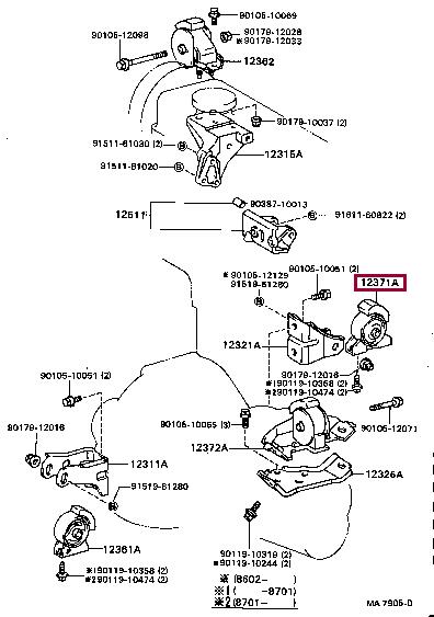 1237111080 Toyota Engine mount